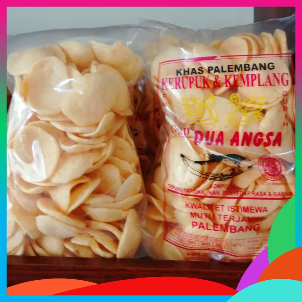 

KERUPUK KEMPLANG TIPIS RASA UDANG 250 GRAM DUA ANGSA PALEMBANG