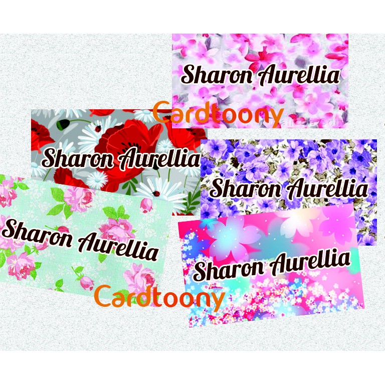 

Sticker / stiker label nama mini bunga / flower / kembang
