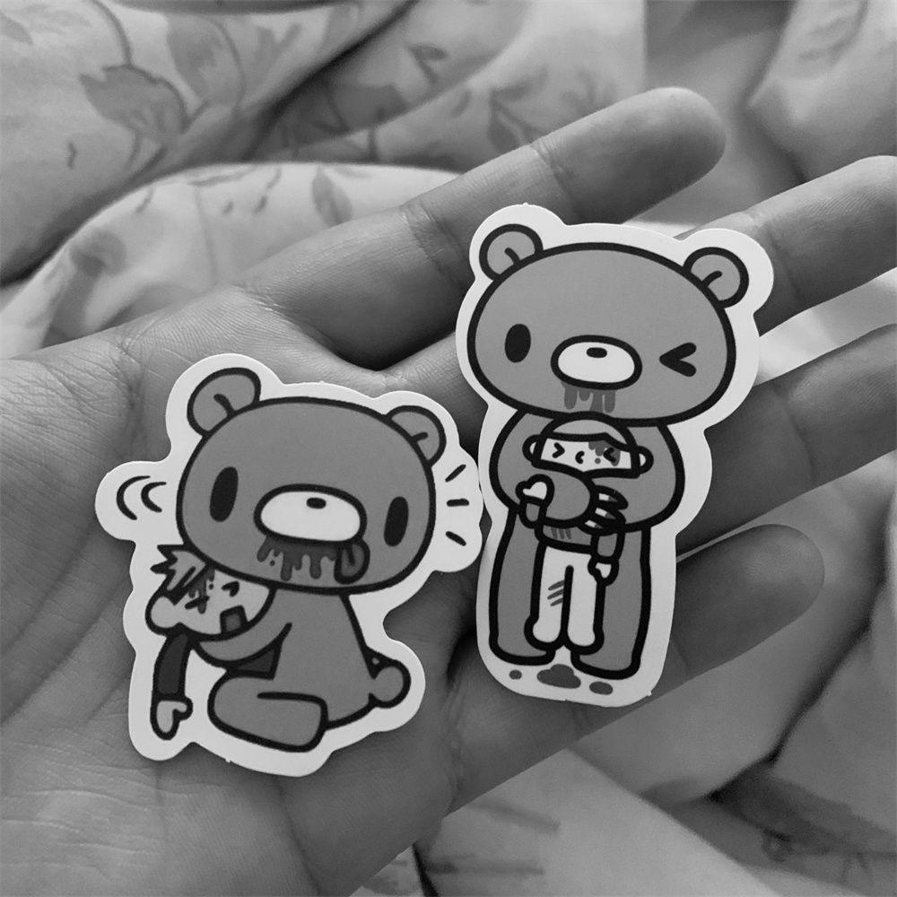 [Elegan] Angry Bears Stiker Tahan Air Notebook Decals Stiker Poster Alat Tulis Stiker Untuk Mobil Gitar Kartun Stiker