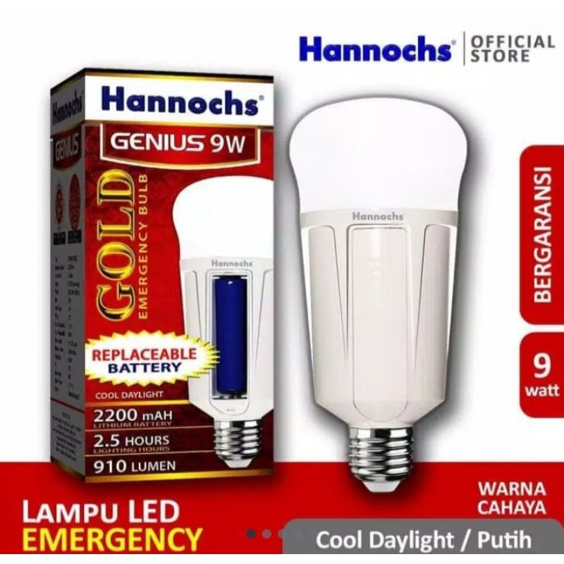 Jual Lampu Emergency LED 9 Watt Hannochs | Shopee Indonesia