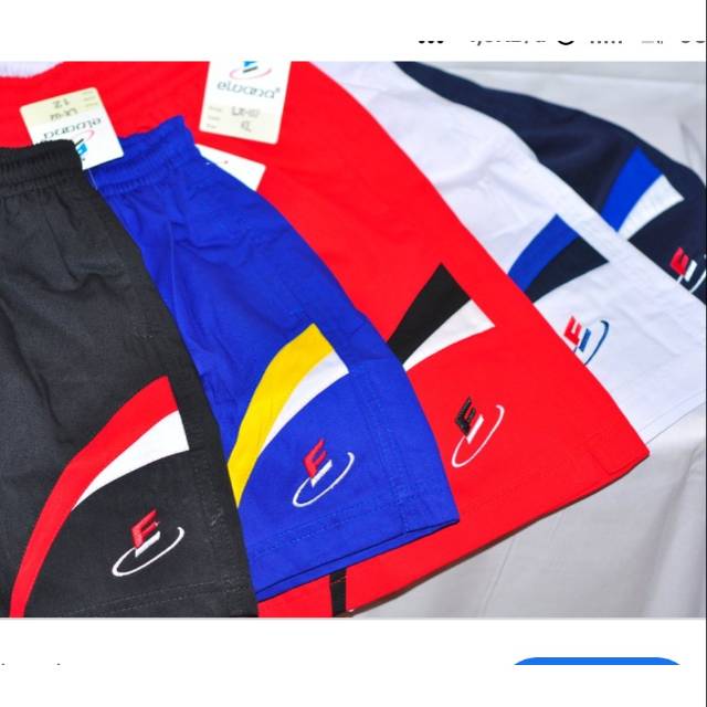 Celana  pendek Unisex katun Elvana Original
