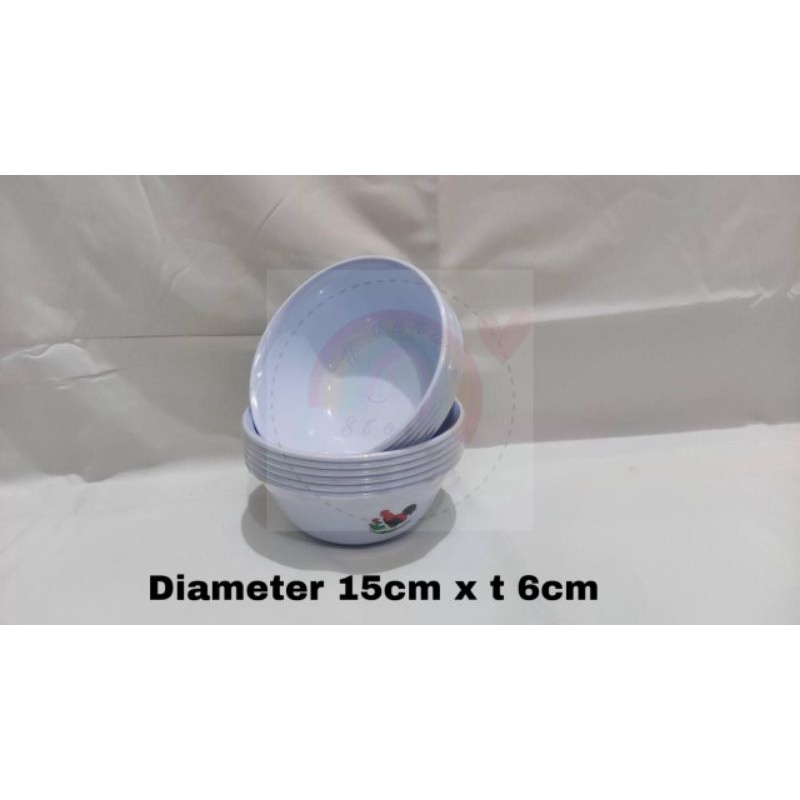 Mangkok Ayam Plastik/mangkok plastik/Mangkok putih/Mangkok bubur