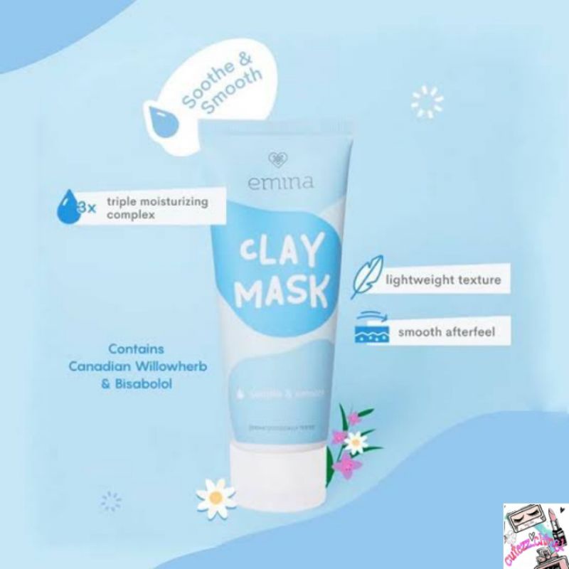 ☃Cutezz_Ching1☃Emina Clay Mask 60ml - Masker Wajah