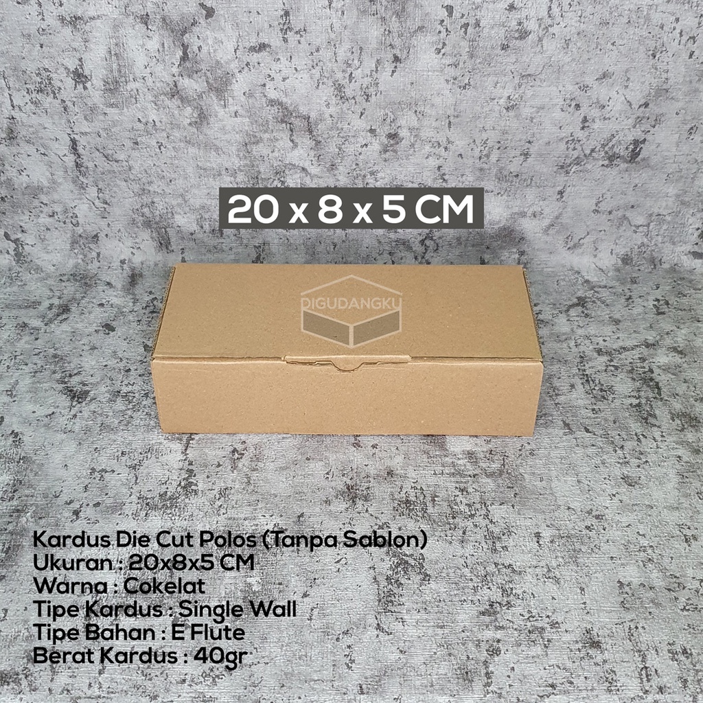 

PAKET Kardus Die Cut Box 20x8x5 cm (Isi 10) | Kotak Kado / Kotak Hampers Box Packaging Model Pizza Box Digudangku
