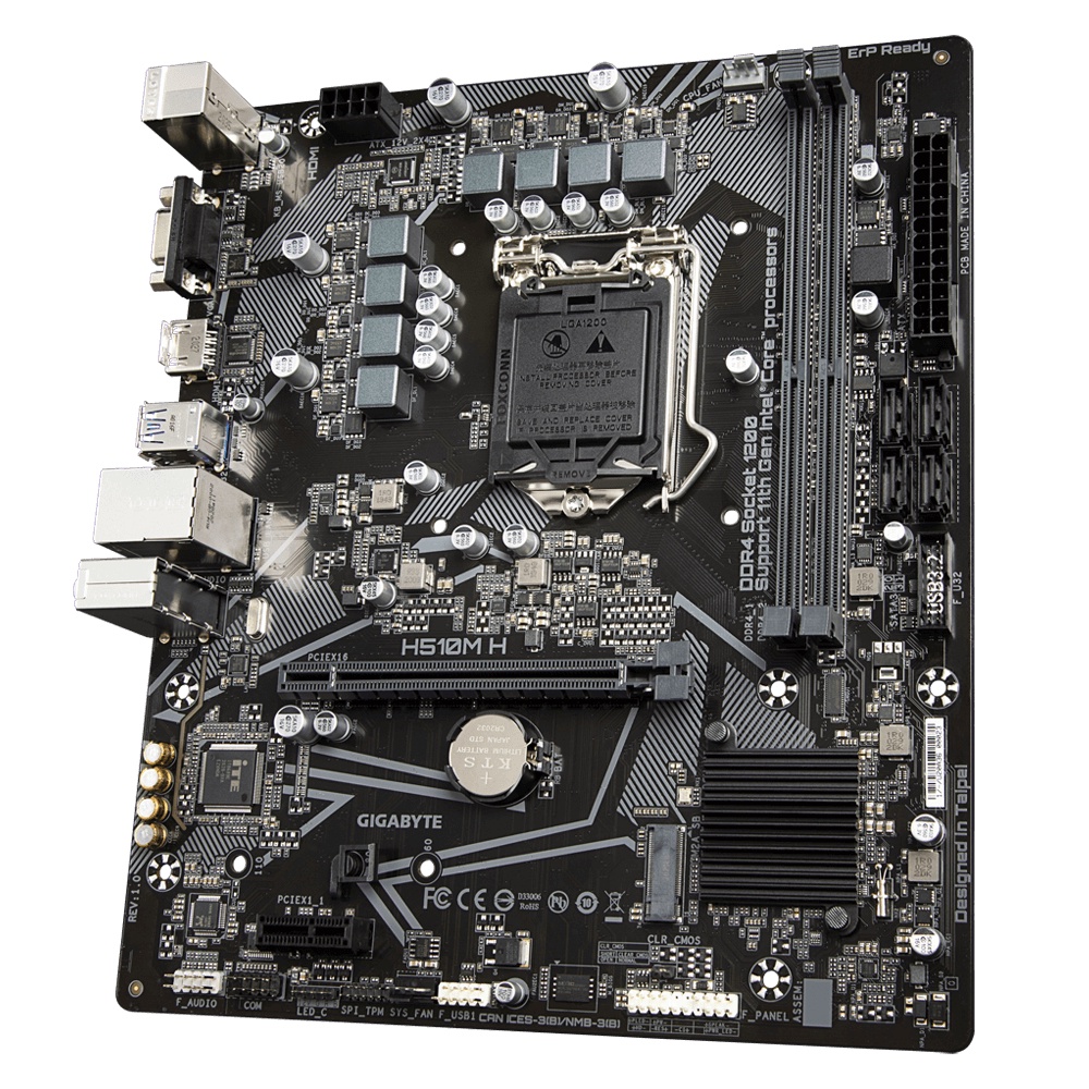 Gigabyte H510M H (Intel LGA1200, H510, DDR4) - Rocket Lake Motherboard