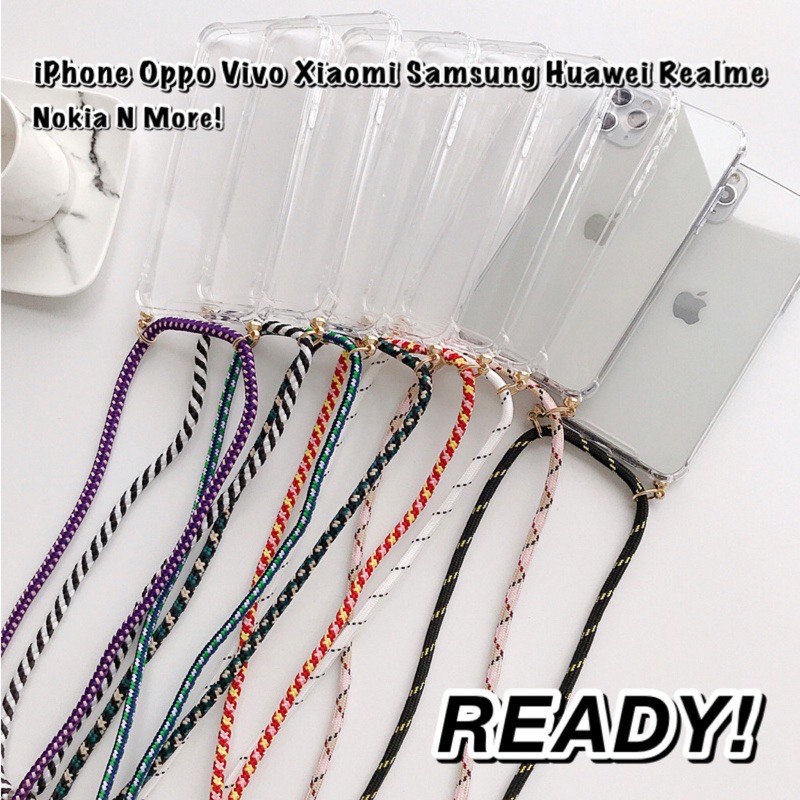 READY! Sling Casing Lanyard Tali Case Hp [ADA SEMUA TIPE HP iPhone Oppo Vivo Xiaomi Samsung Realme]