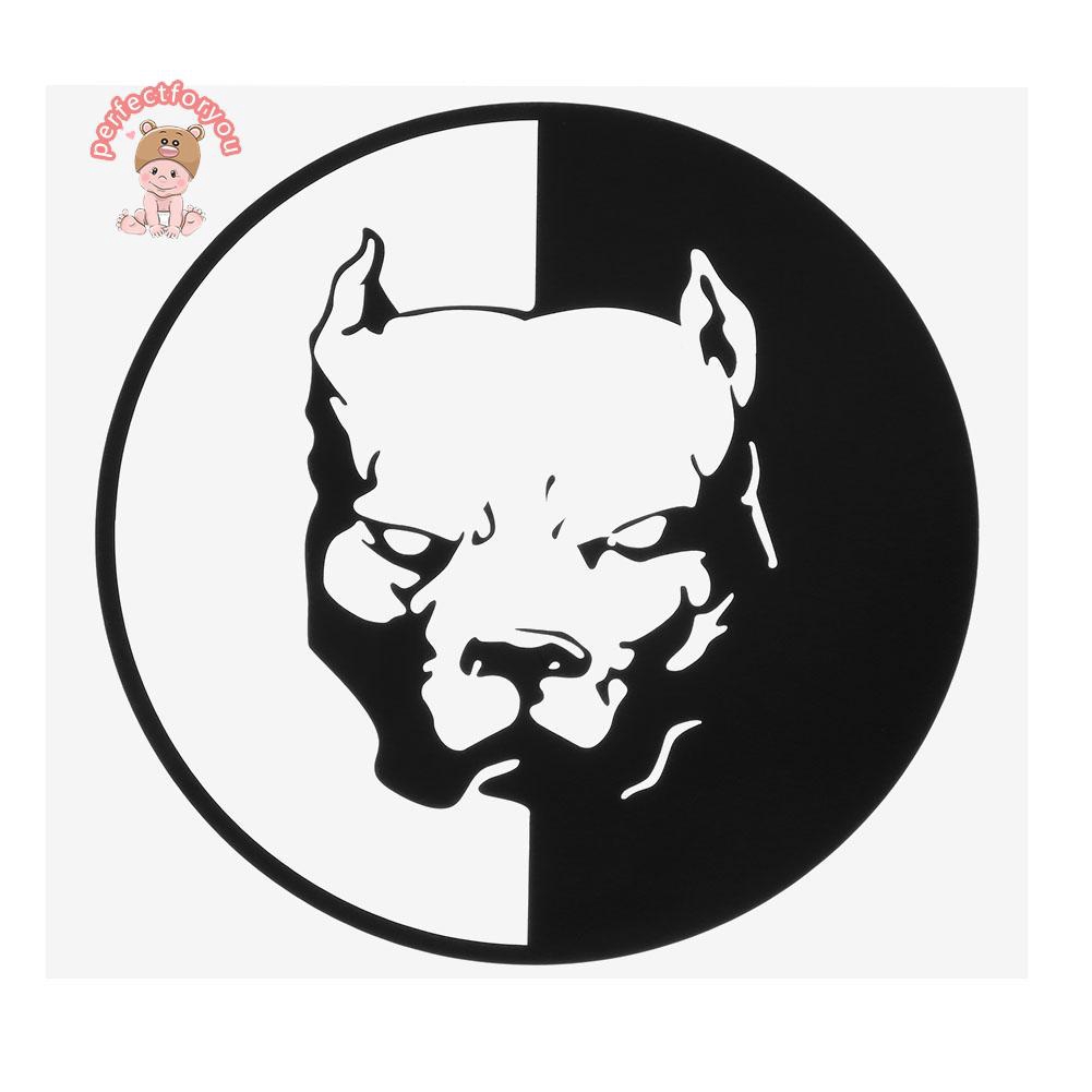 Perfectforyouâ¡ Stiker Gambar Anjing Pitbull Tahan Air Untuk Dekorasi Mobil