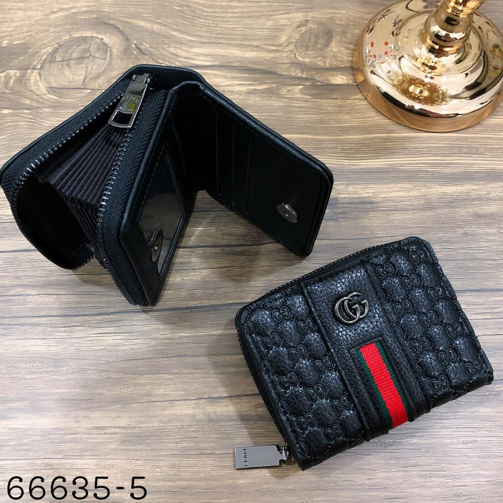 HOLLXMALL - SHOPEE.EXPRESS DOMPET WANITA SILA LIPAT SUPER TUMPUK KARTU PENDEK L1 GUUCI LV