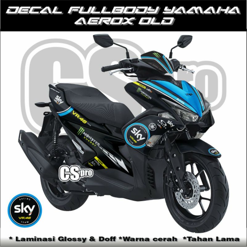 Decal Stiker Motor Yamaha Aerox 155 Modifikasi Racing SKY