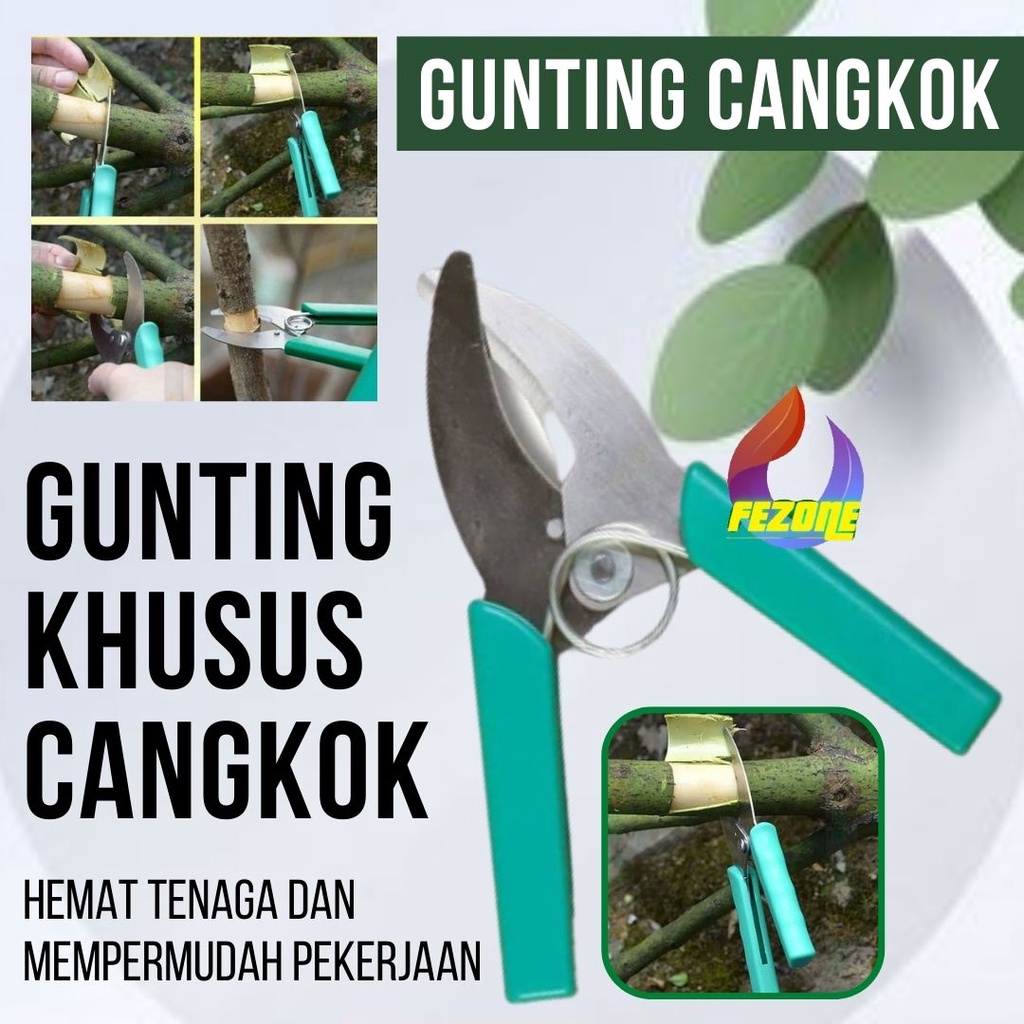 Gunting Cangkok Tanaman Murah Bahan Stainless Gunting Batang Bulat FEZONE