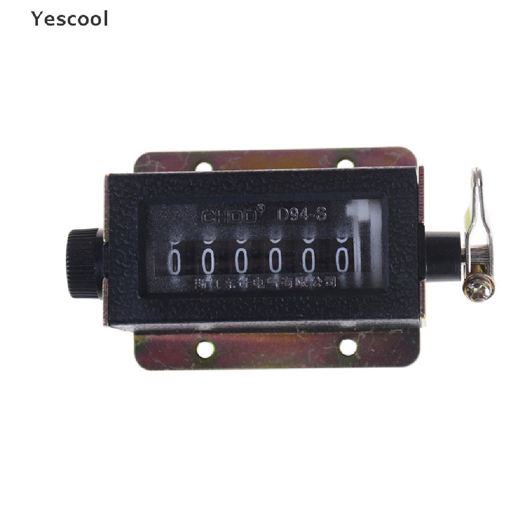 Yescool D94-S 0-S999999 Alat Penghitung Mekanik 6 Digit Resettable