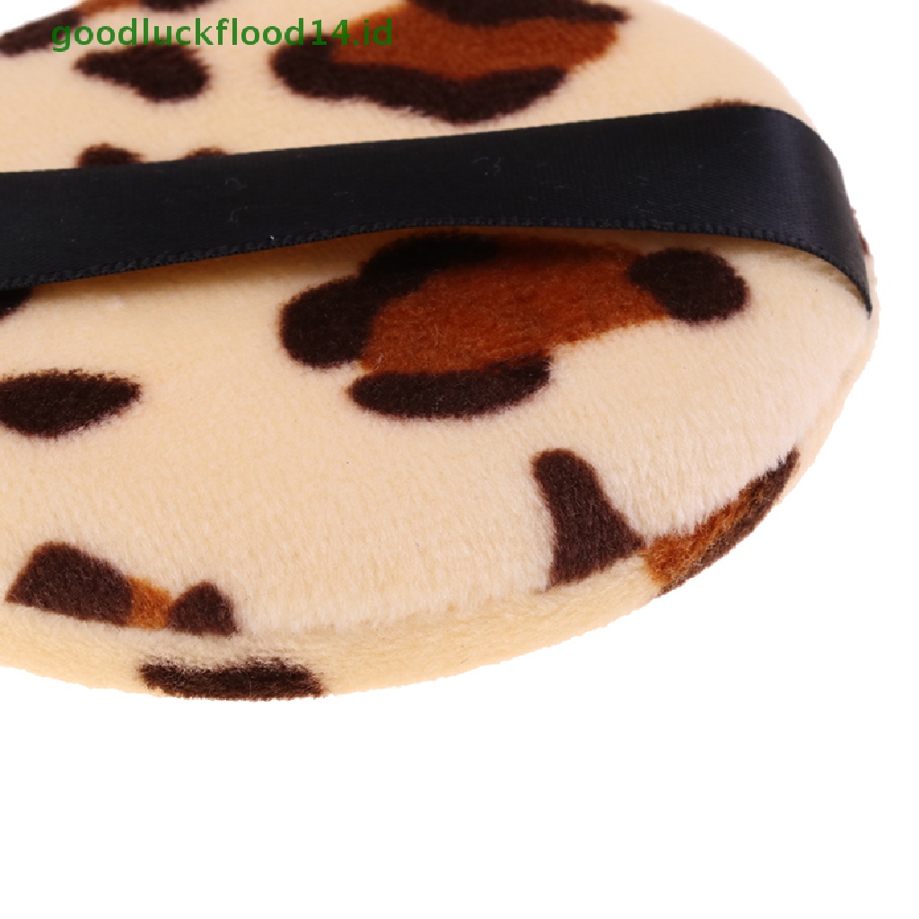 (GOOGFOUR) Spons Puff Bedak Tabur Motif Leopard Untuk Makeup