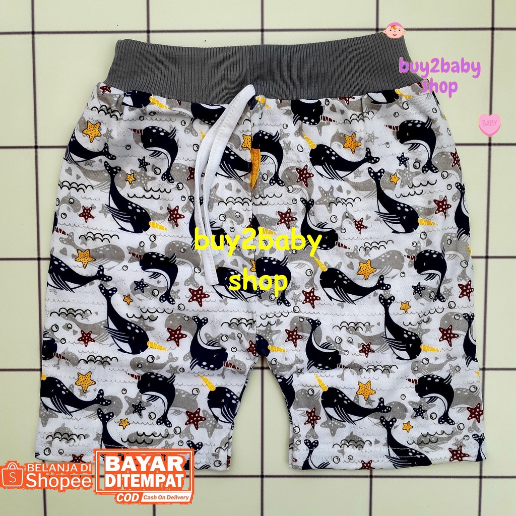 Celana pendek anak model boxer full color print motif USAGI usia 1-3 Tahun 3 PCS