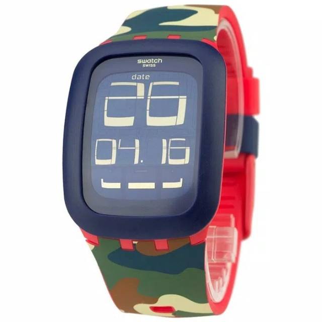 jam tangan swatch desert storm digital original