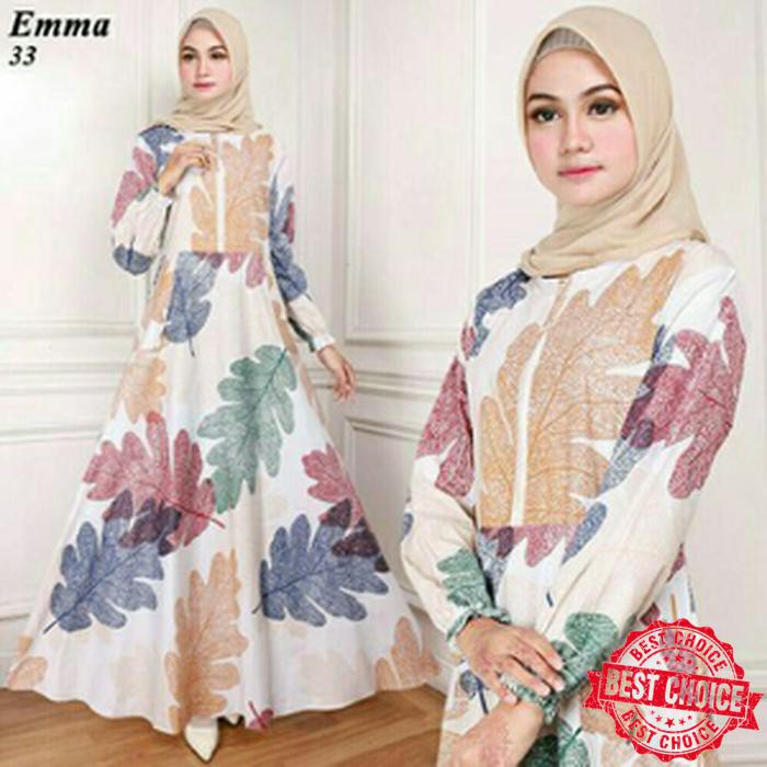 Baju Muslim Wanita Gamis Model Kekinian Terbaru - Putih