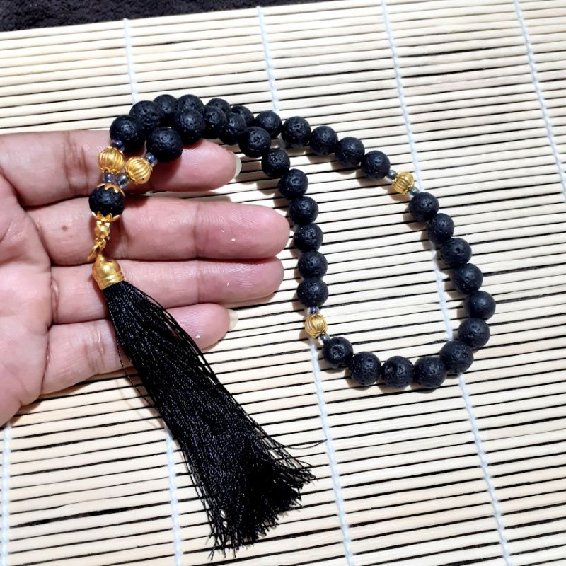 Tasbih Batu Meteor 33 Butir 10mm Original Stone