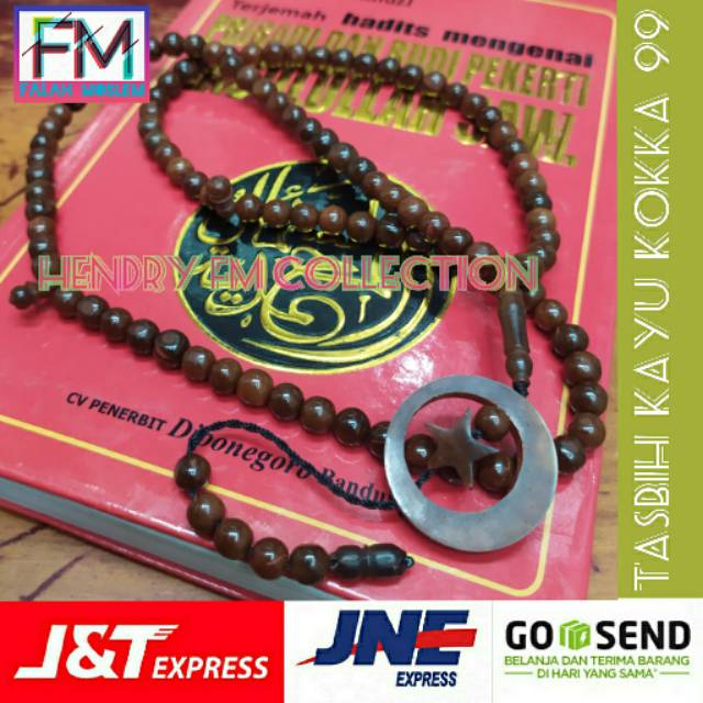 Kalung Tasbih Kayu Kokka 99 Asli 100%