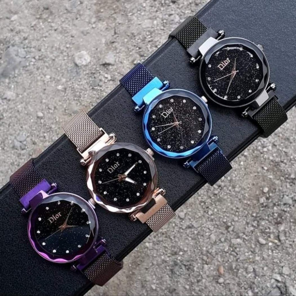 JAM TANGAN WANITA JAM MAGNET RANTAI DIOR JAM TANGAN ANALOG IMPORT JAM MURAH HARGA GROSIR