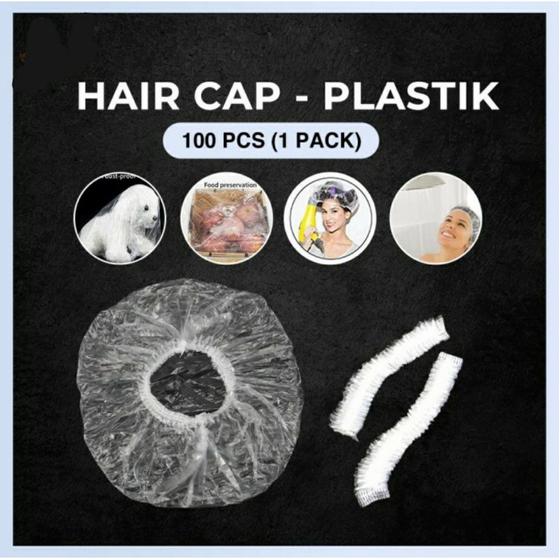 Shower Cap Hotel Penutup Pelindung Kepala Plastik Medis Dapur