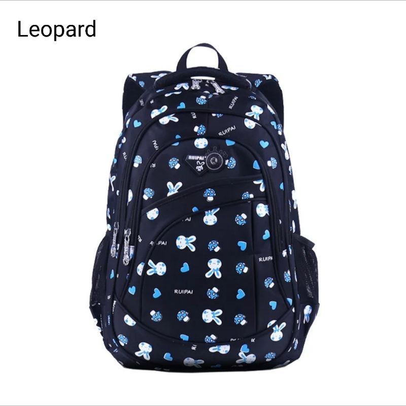 Ransel Wanita POLO Motif Gaul PL167 Tas Punggung Sekolah SD SMP SMA Tas Anti Air Original Import