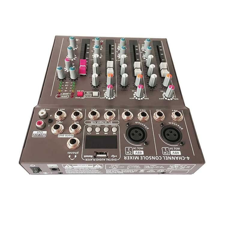 Mixer Audio Karaoke  DJ 4 chanel Murah Mikser Audio Mini Sound System Portable