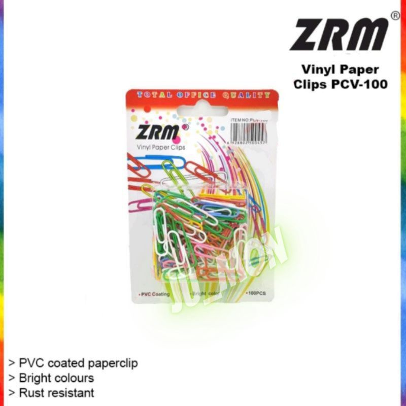 Trigonal Clip/ Klip Kertas PVC/ Vinyl Paper Clips Warna ZRM PCV-100