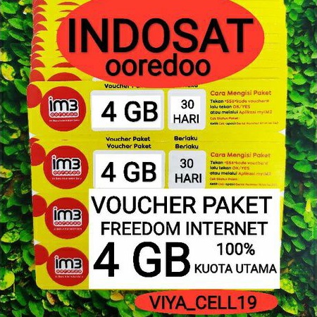 VOUCHER INDOSAT FREEDOM INTERNET 4GB NASIONAL