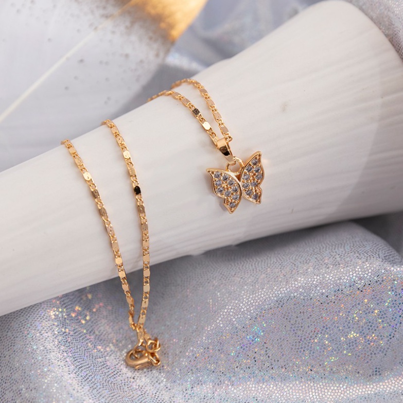 Kalung Wanita Liontin Warna Gold Aksesoris Fashion Import - Kalung Liontin Wanita