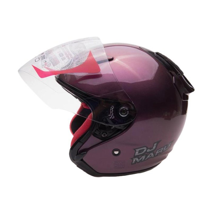 HELM KYT DJ MARU SOLID DEEP PURPLE UNGU DJMARU
