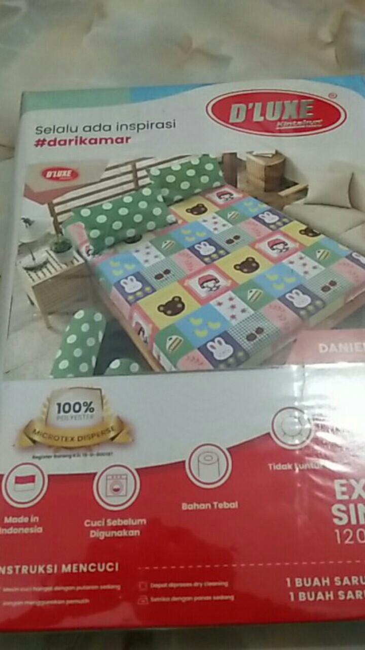 Terbaru Sprei Deluxe Kintakun Ukuran 120x200 / Sprei No.3 / Motif - Bunga Minimalis