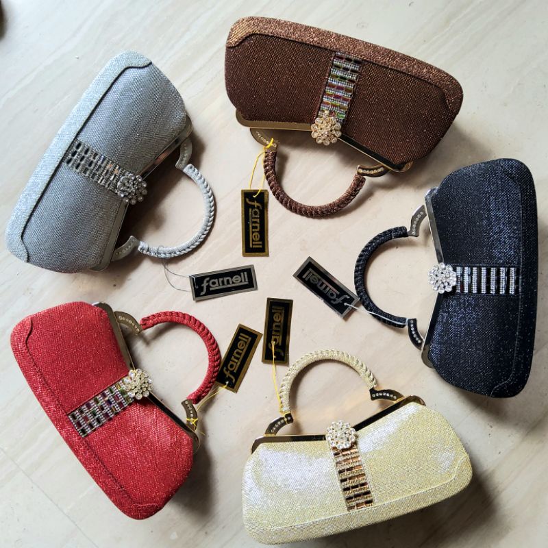 Clutch Pesta Farnell Permata Diamond Tas Kondangan Wanita 2669