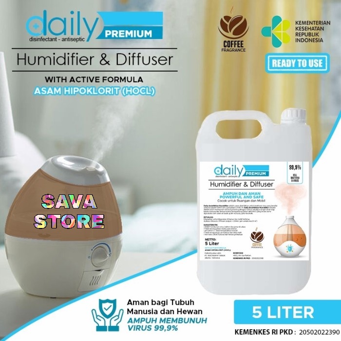 DESINFEKTAN DAILY DISINFEKTAN 5 LITER KHUSUS HUMIDIFIER &amp; DIFFUSER ANTIBACTERIAL VIRUS