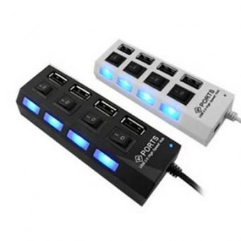 USB HUB 2.0 4 PORT SAKLAR ON OFF SWITCH LED HIGH SPEED