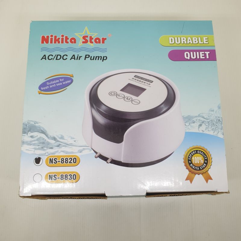 Aerator portable ac/dc nikita star ns 8802 airpump 2 lubang