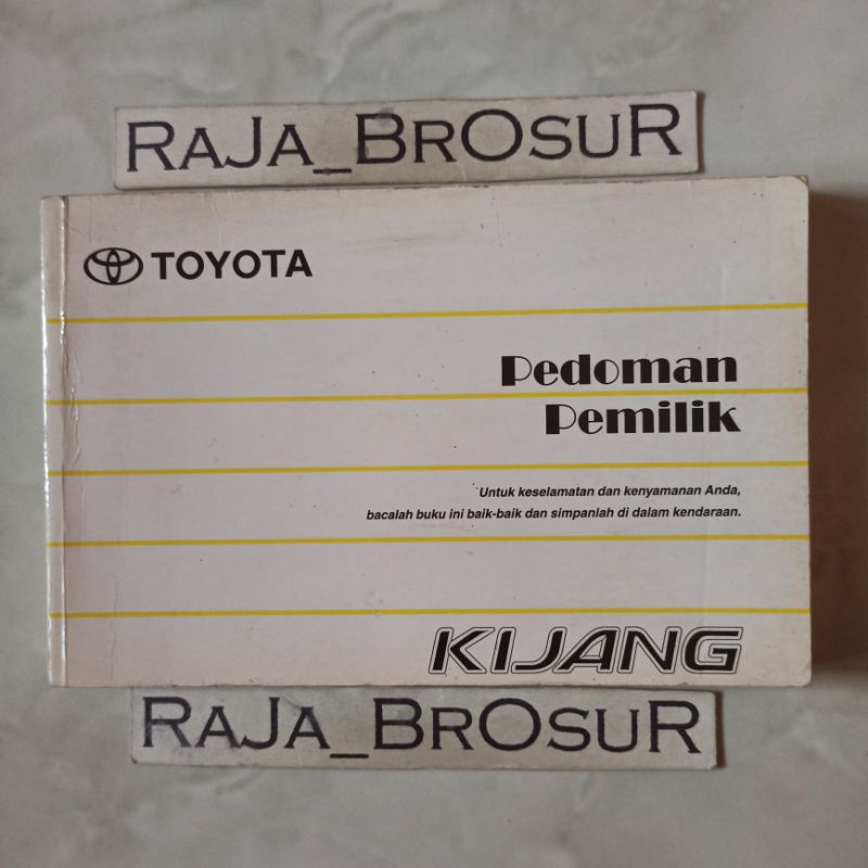 Buku pedoman pemilik/Manual Book Toyota Kijang Kapsul/PickUp Pick Up 2002-2004