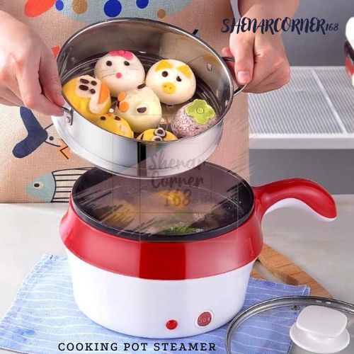 SHENAR PANCI LISTRIK WAJAN KUKUS ELEKTRIK/FRYING PAN PORTABLE/ELECTRIC COOKING POT WITH STEAMER, SHENARCORNER168