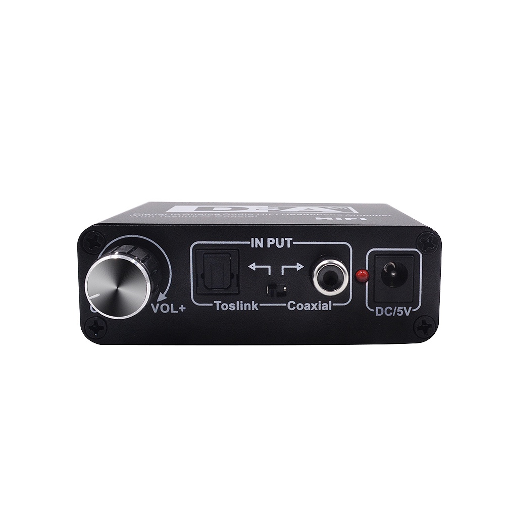 Konverter DAC Coaxial &amp; Toslink ke 3.5mm AUX RCA - Black