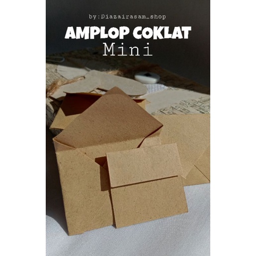 

20pcs Amplop Coklat Mini Nadias DIY|Amplop Mini|Amplop Coklat|scrapbook|Perlengkapan Packing