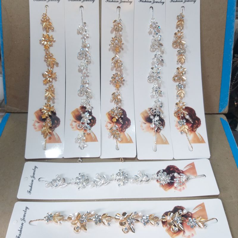 Headpiece aksesoris kepala aksesoris rambut bros jilbab