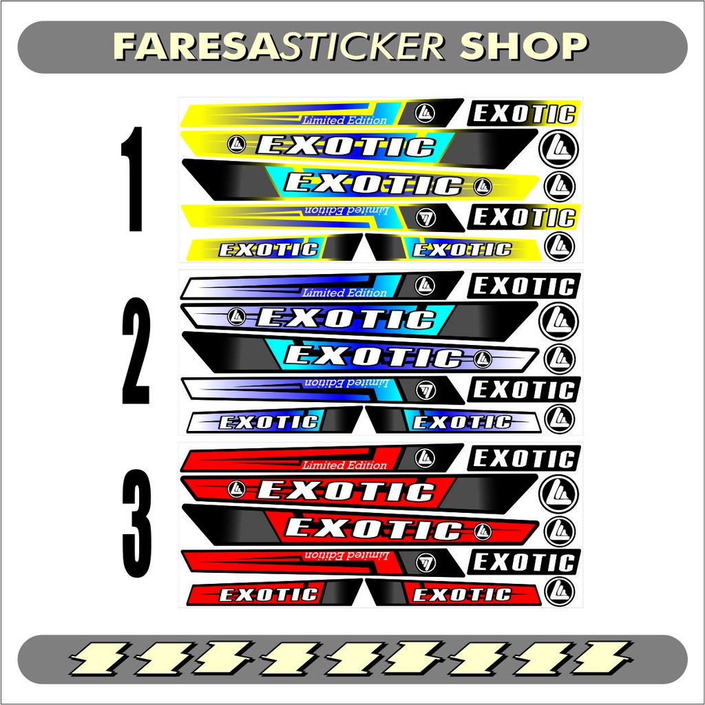 (COD) STRIPING MURAH STICKER SEPEDA EXOTIC