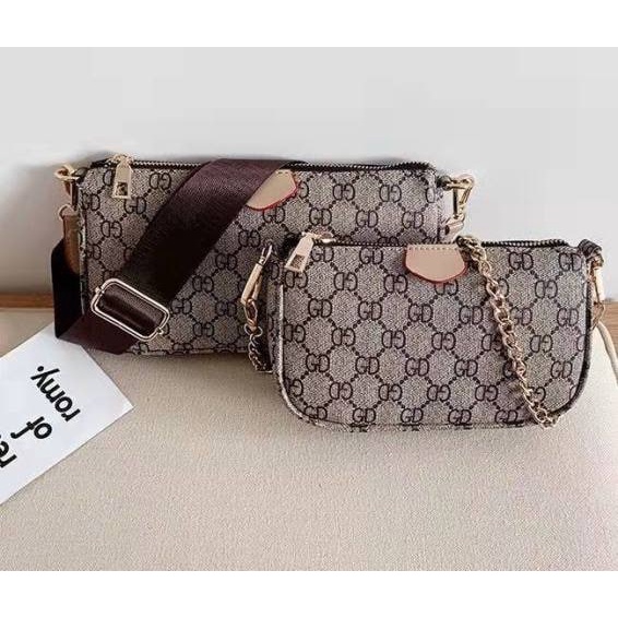 ZC 6244 RISCE TAS SELEMPANG 3IN1 IMPORT WANITA CEWEK PEREMPUAN JAKARTA BATAM