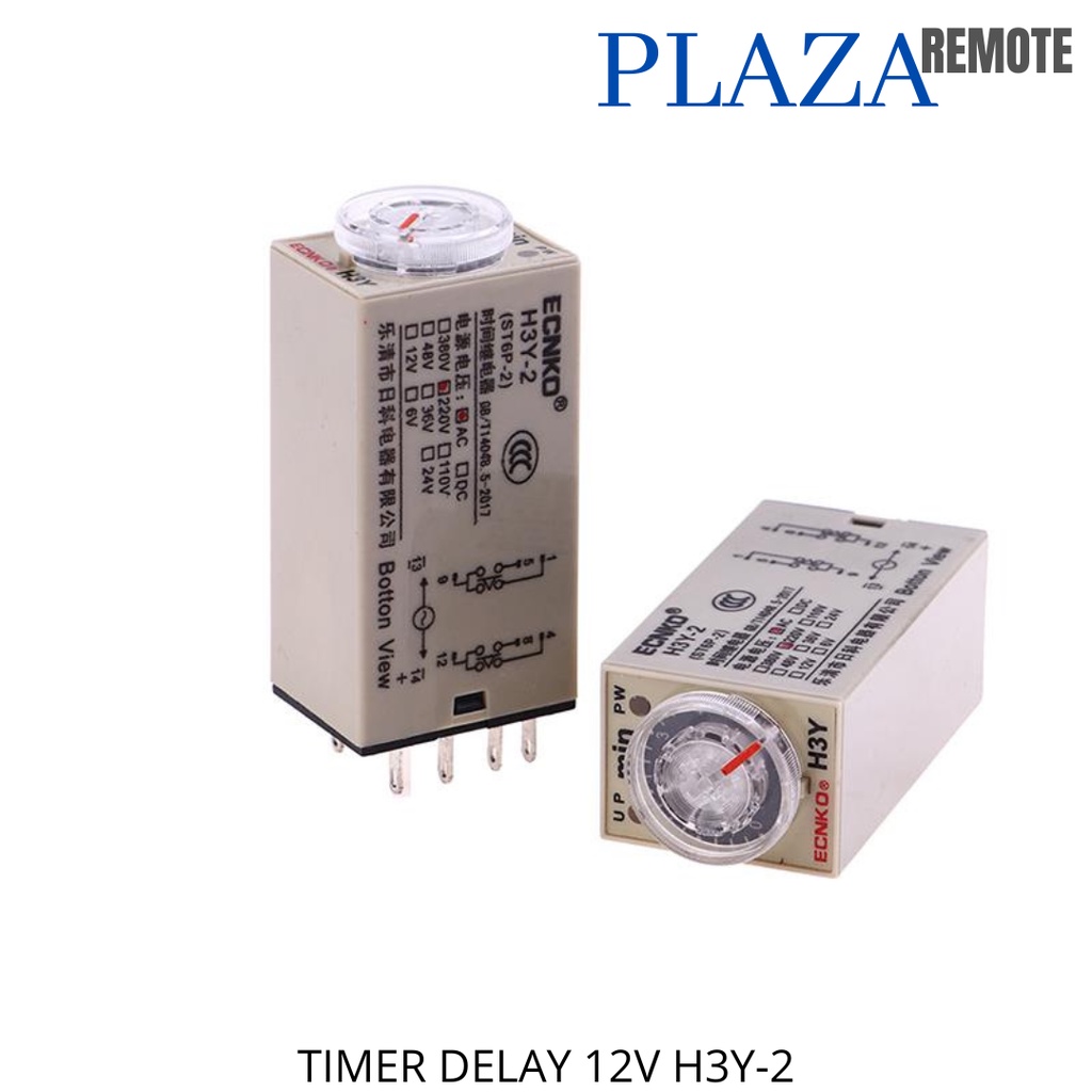 DELAY TIMER RELAY 12VAC H3Y-2 1 DETIK - 60 MENIT TANPA SOCKET