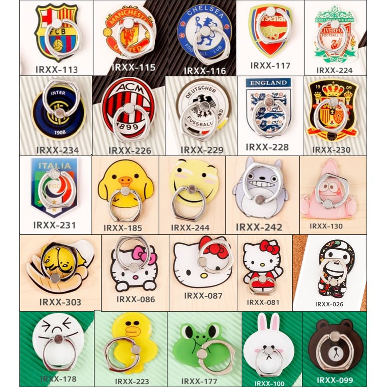 iRing Ring Holder Cincin HP Bola Lucu Karakter Line