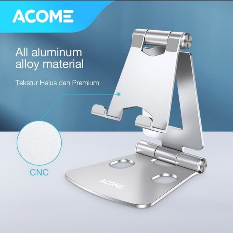 ACOME Phone Stand Holder Tablet iPad iPhone Alluminium Alloy AH01 - GREY