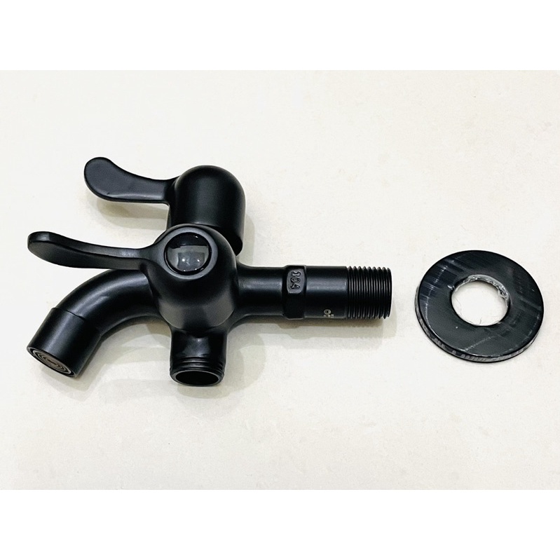 Kran Cabang Shower Mandi - Kran Double Keran Shower Mandi Hitam Black SS 304