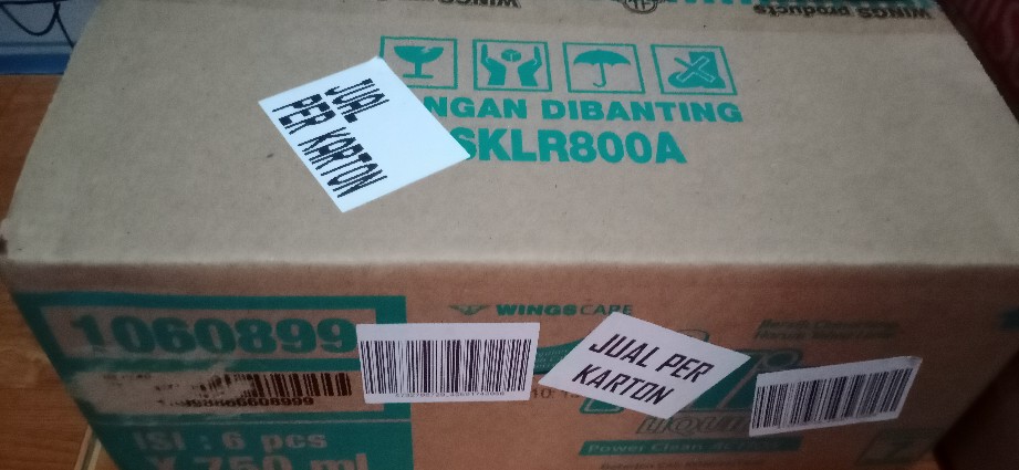 So Klin Liquid Detergent (antibac) Pouch 750ml X6 (1 Box)