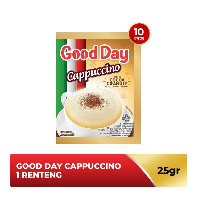 

Kopi Good Day Cappucino (10x25gr) renceng murah