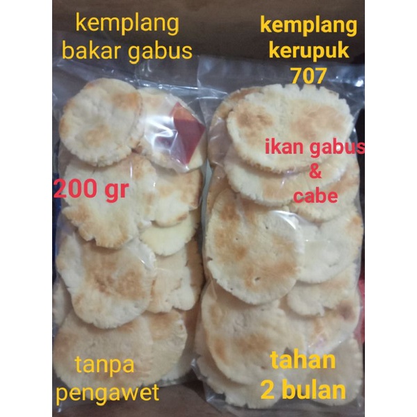 

kemplang bakar gabus kerupuk panggang gabus super bulat Snack janjanan Palembang khas Palembang