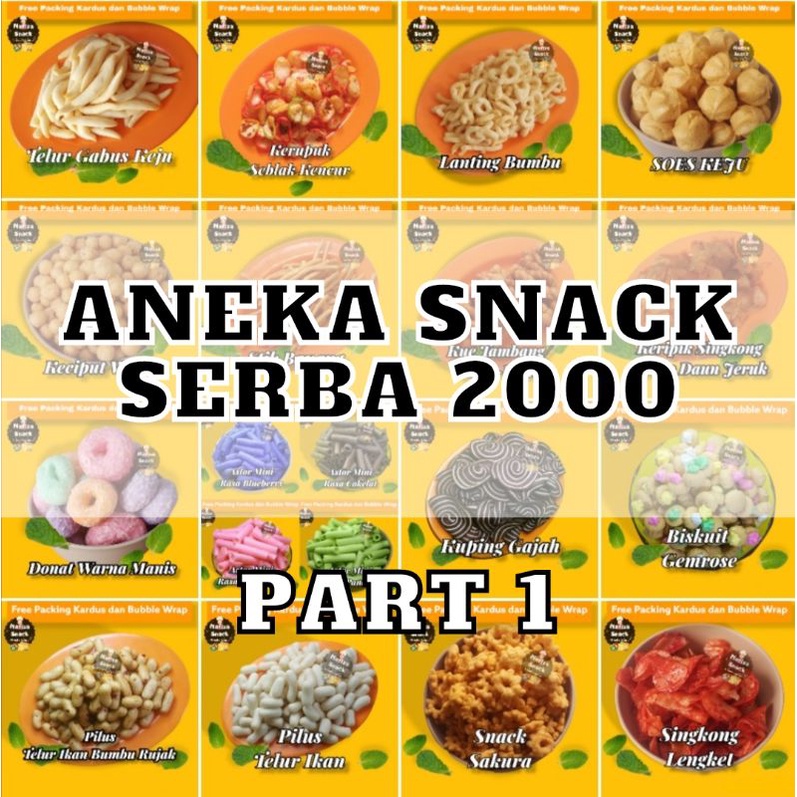 

SNACK SERBA 2000 Bisa Untuk di Jual lagi/Astor Mini/Pilus/Kerupuk Seblak/Telur Gabus/Snack Murah Kiloan