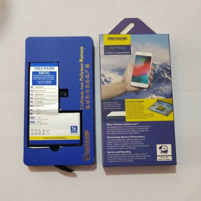 BATTERY / BATERAI / BATRE IPHONE X / IPHONE 10 MECHANIC ORIGINAL 100%